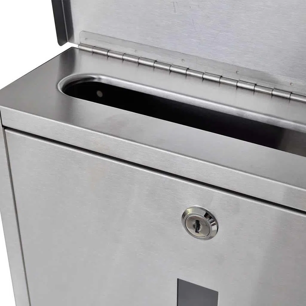 Support Double boîte à Lettre en Acier Inoxydable pour extérieur Maison Jardin Portail Cloture Balcon avec Serrure clés et Porte-Journal