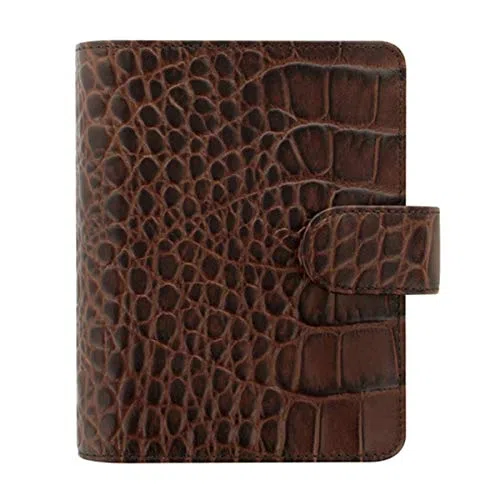 Filofax Pocket 26014 Organiseur Croc Classic, Chestnut, 2024