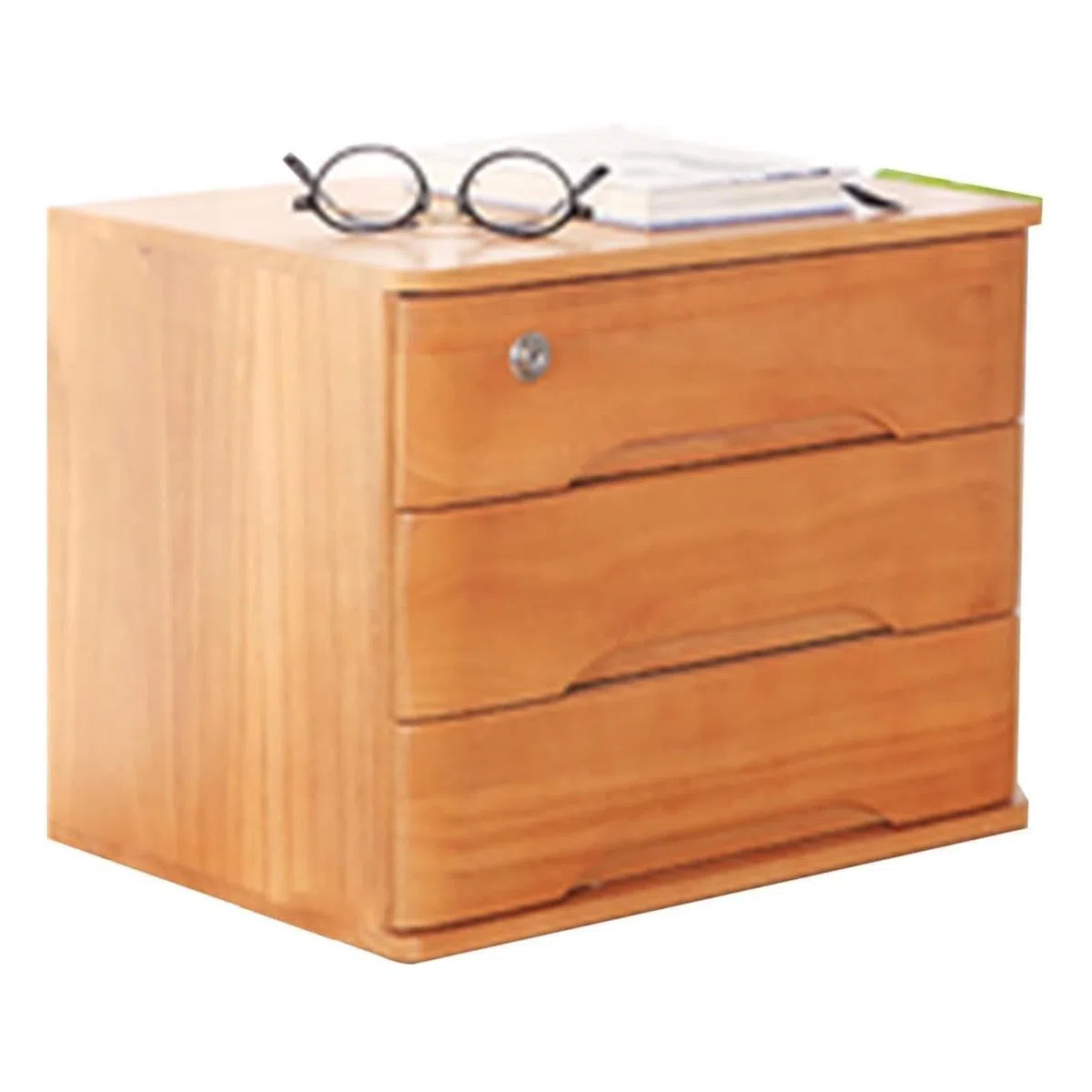 Rangement Bureau Organiseur De Bureau En Bois, Organiseur De Bureau Avec Serrure, Classeur À Plat A4, Peut Servir À Agrandir Le Support Pour Écran D'ordinateur