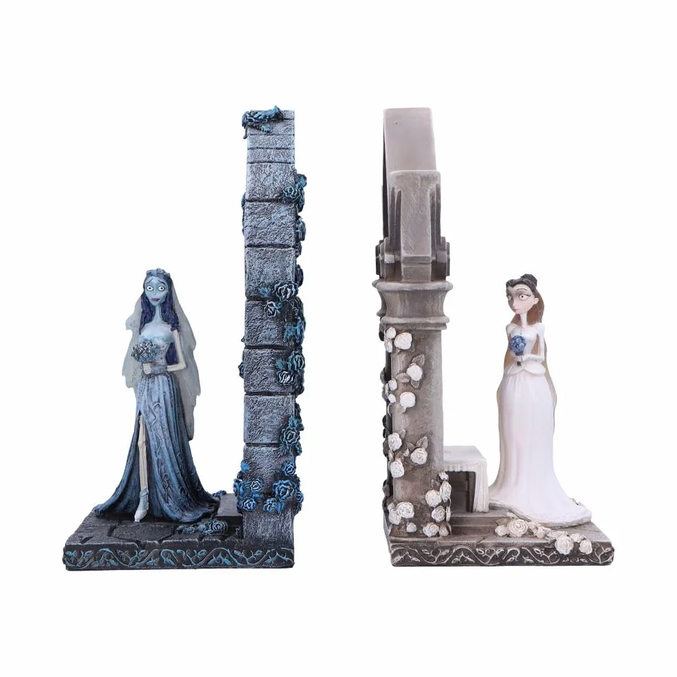 Nemesis Now Serre-Livres Emily et Victoria Corpse Bride - Objets de Collection de Film Gothique - Produit sous Licence Officielle Tim Burton