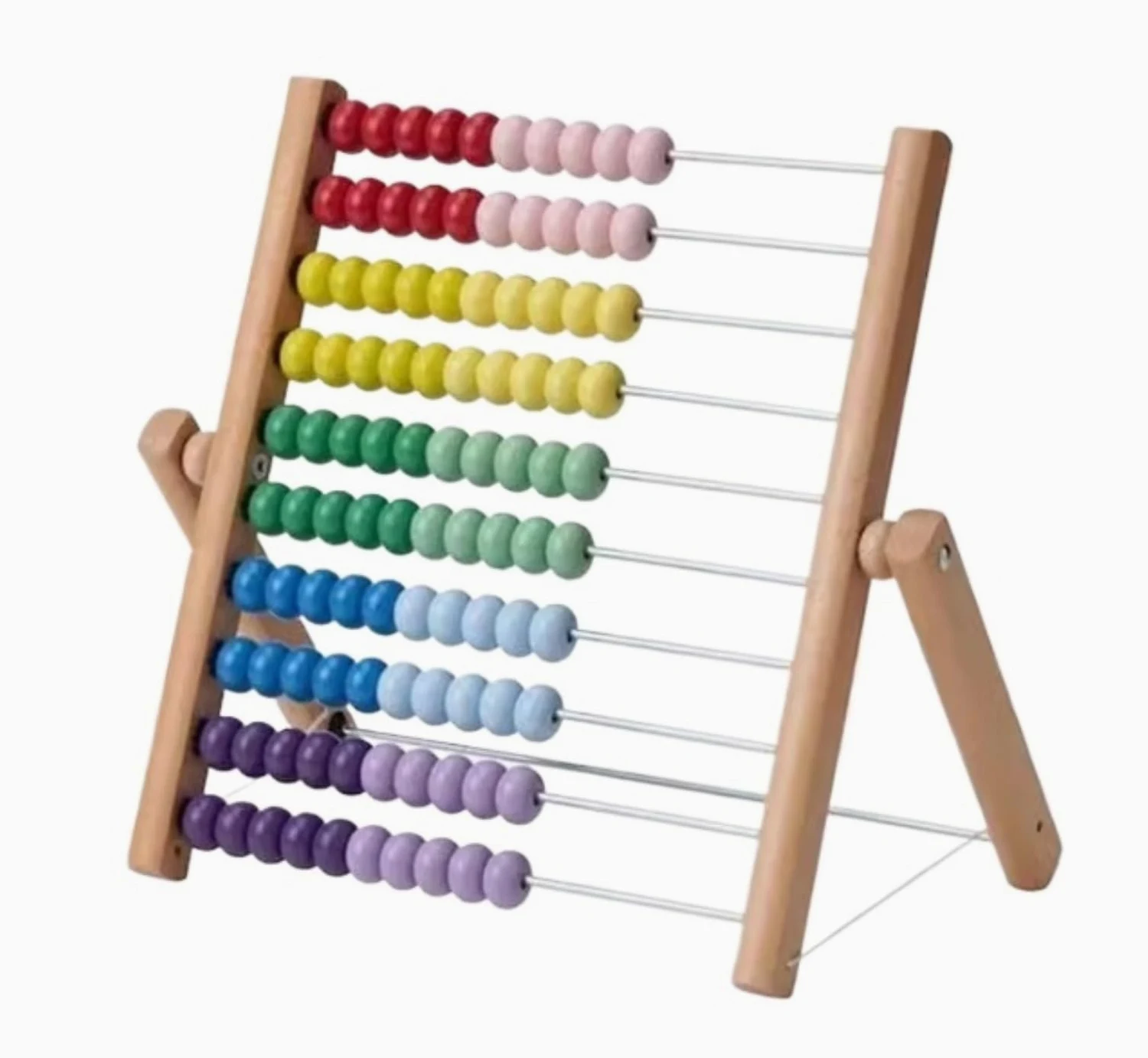 Boulier Boulier Mathématique avec Perles Multicolores, en Bois À 10 Rangées, Outils d'apprentissage des Mathématiques for L'école Maternelle Fournitures Bureau