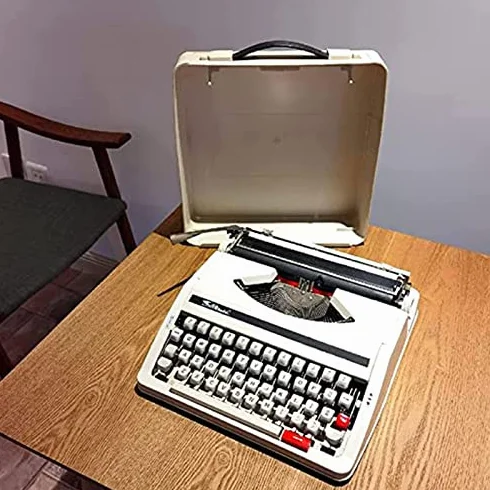 Machine à écrire manuelle portable d'inspiration rétro pour écrire des lettres et travaux manuels