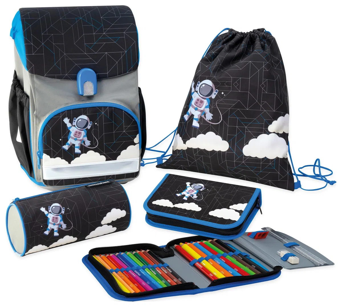 EBERHARD FABER - Ensemble Cartable Astronaut, 4 pièces