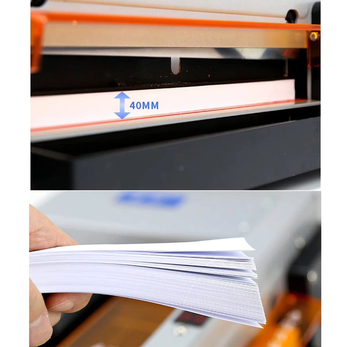 40mm Électrique De Papier Coupeur Guillotine avec Gridlines Coupes Cardstock Cartes De Commerce en Cuir Automatique Bureau École Craft Travail