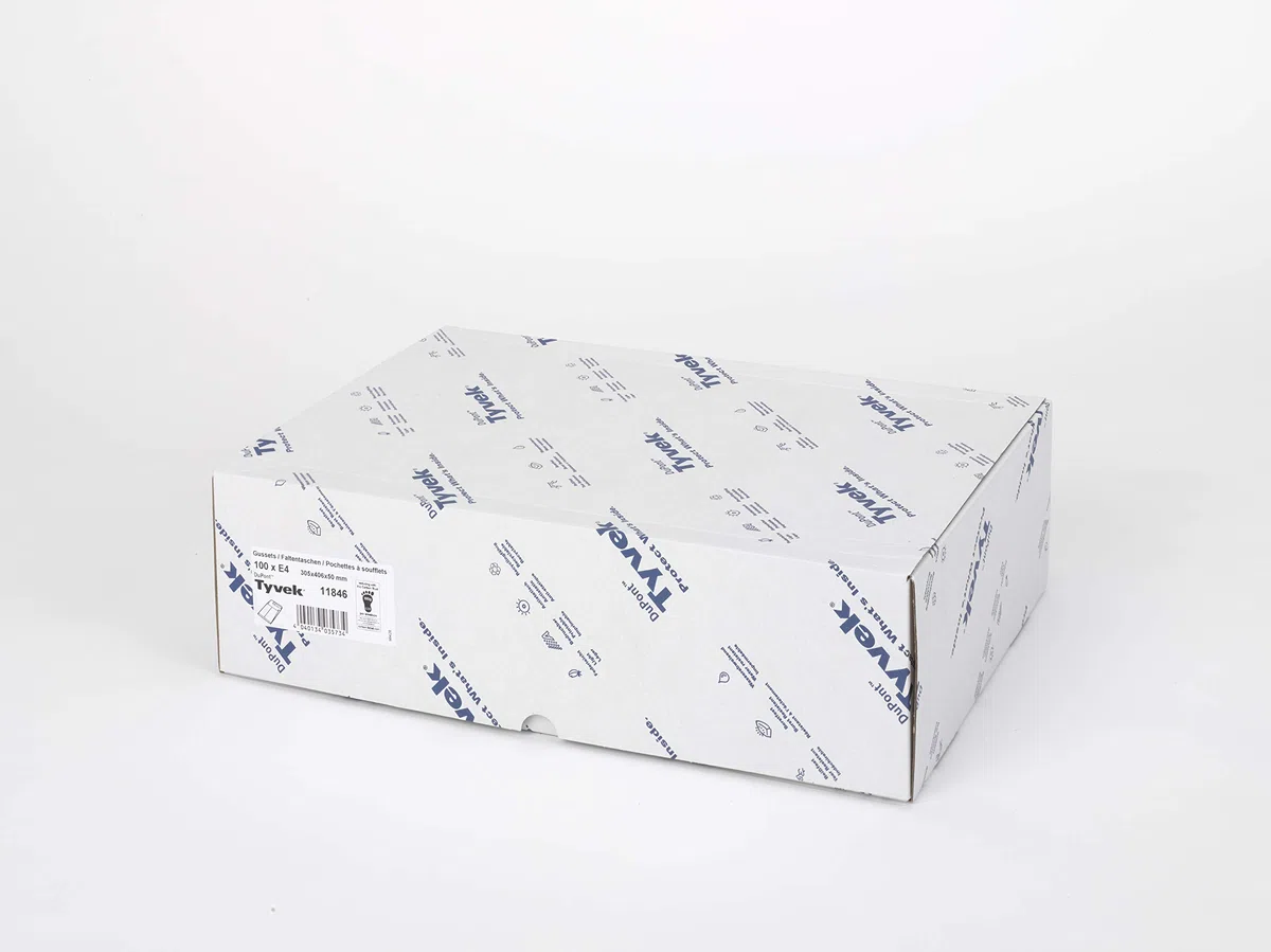 Tyvek Lot de 100 enveloppes à soufflet avec fond pointu Blanc 406 x 305 x 50 mm 55 g