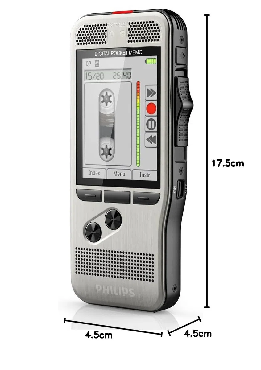 Philips DPM 7200 Dictaphones Connexion PC, Type de Stockage: Carte Mémoire, Activation Vocale, Enregistreur MP3, Reconnaissance Vocale (DSS)