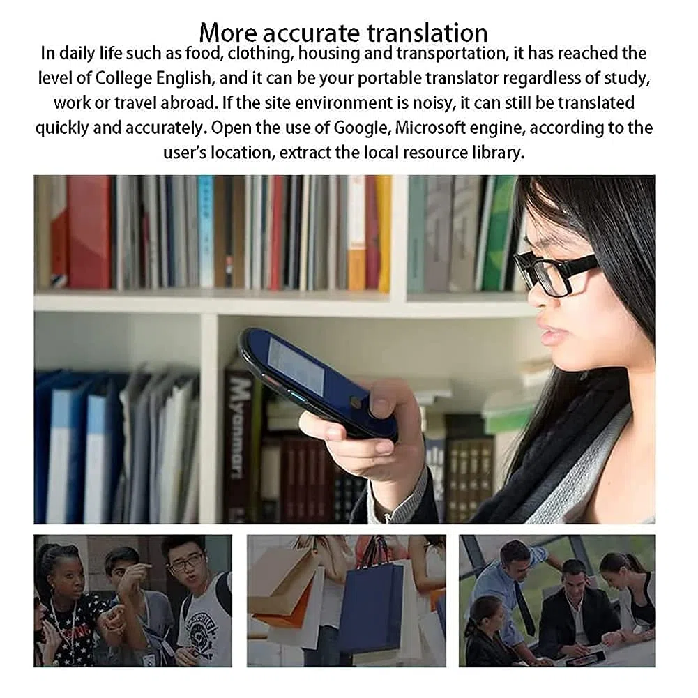 Dispositif de traduction de langue en temps réel, dispositif de traduction, dispositif de traduction de langue instantanée prenant en charge 28 langues, en temps réel pour l'apprentissage des