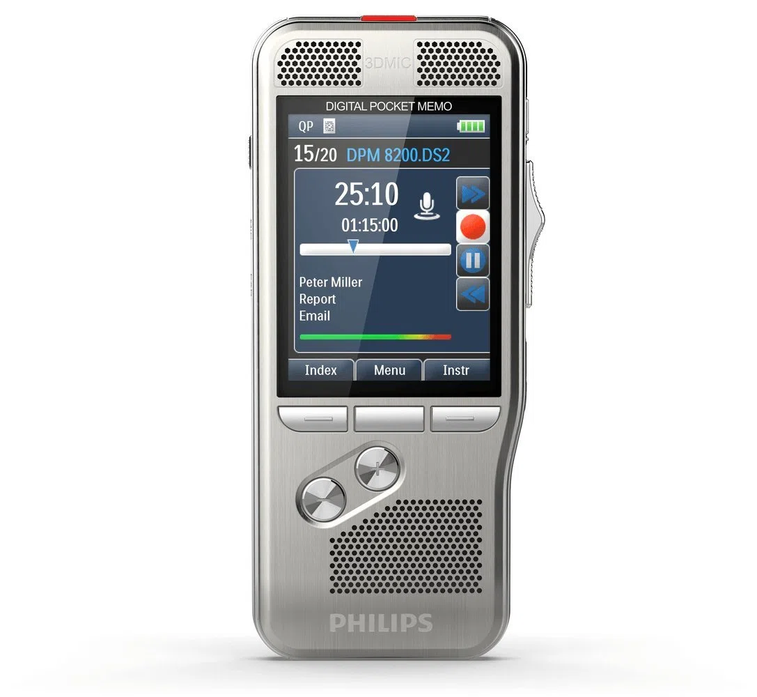 Philips DPM8300/00 Dictaphone Argent Brossé