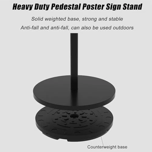 Support de panneau de sol réglable pour affichage vertical et horizontal, parfait pour le contrôle de la foule, les événements commerciaux et les avis