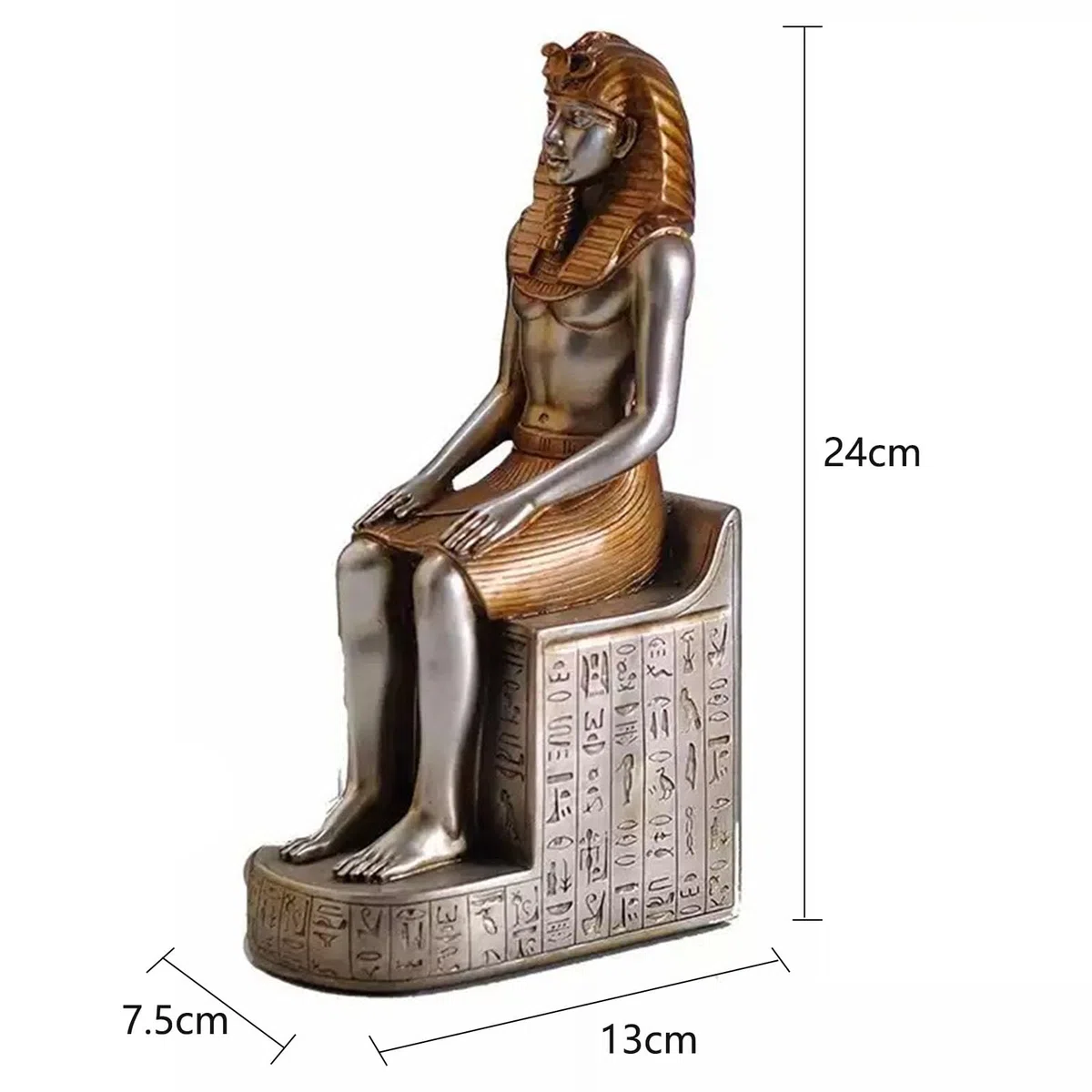 Serre-Livres Pharaon Égyptien, Figurine Décorative en Résine Toutankhamon, Lot De 2
