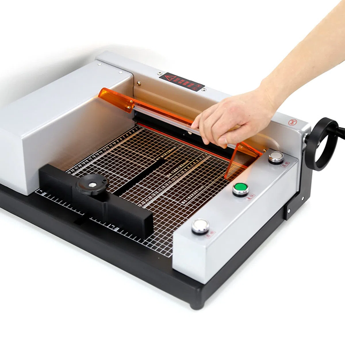 40mm Électrique De Papier Coupeur Guillotine avec Gridlines Coupes Cardstock Cartes De Commerce en Cuir Automatique Bureau École Craft Travail
