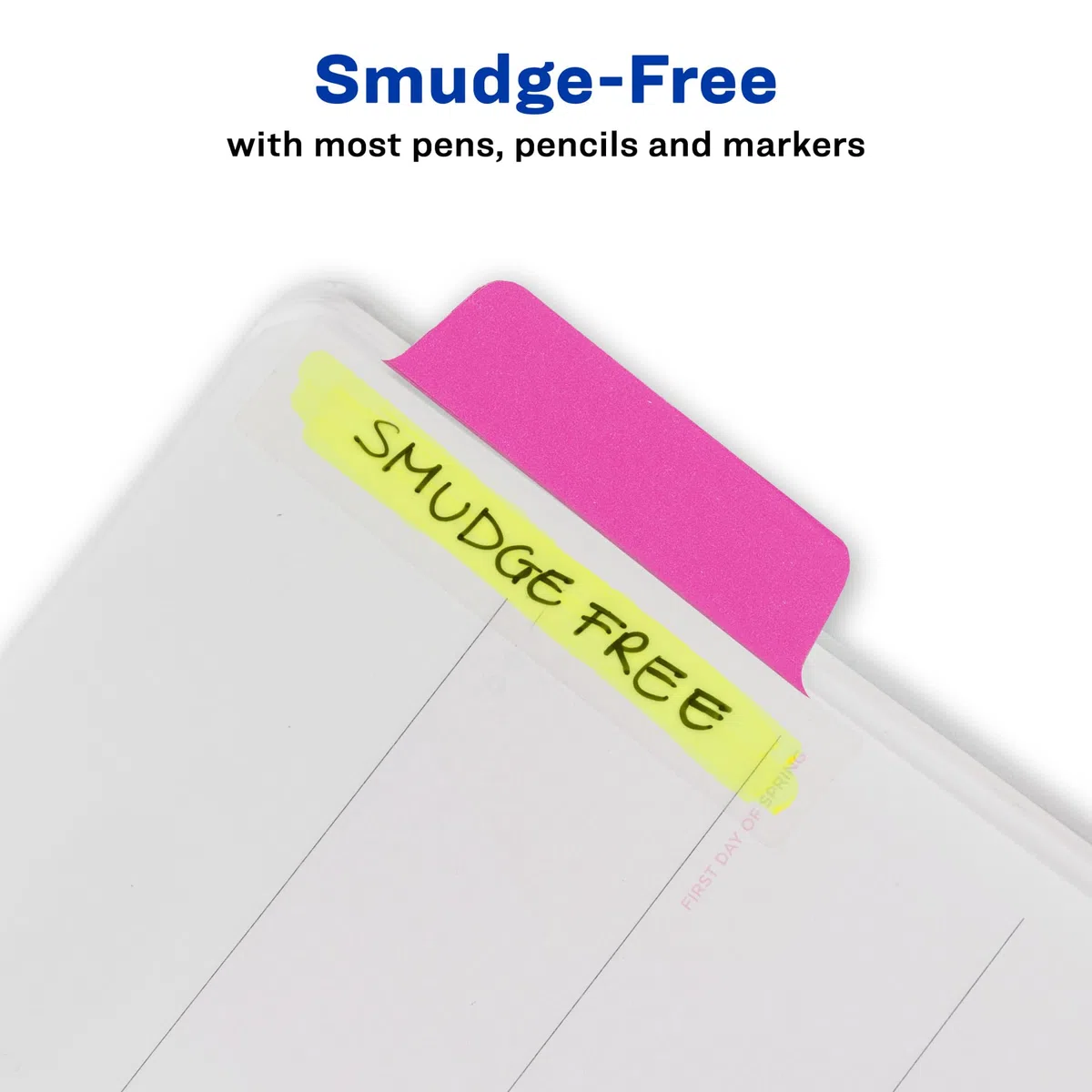 Avery Margin Ultra Tabs, 6,3 x 2,5 cm, inscriptible des 2 côtés, couleurs fluo, 24 onglets repositionnables, 72 paquets (74767)