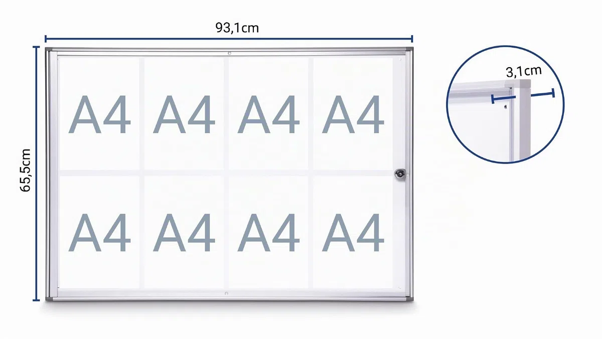 Maul 6820808 Tableau d'affichage Aluminium